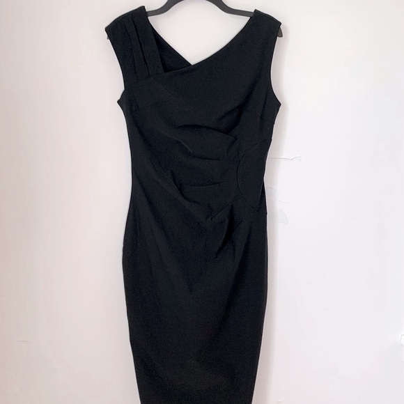 Muxxn Retro Bodycon LBD Dress in Black - Picture 2 of 12